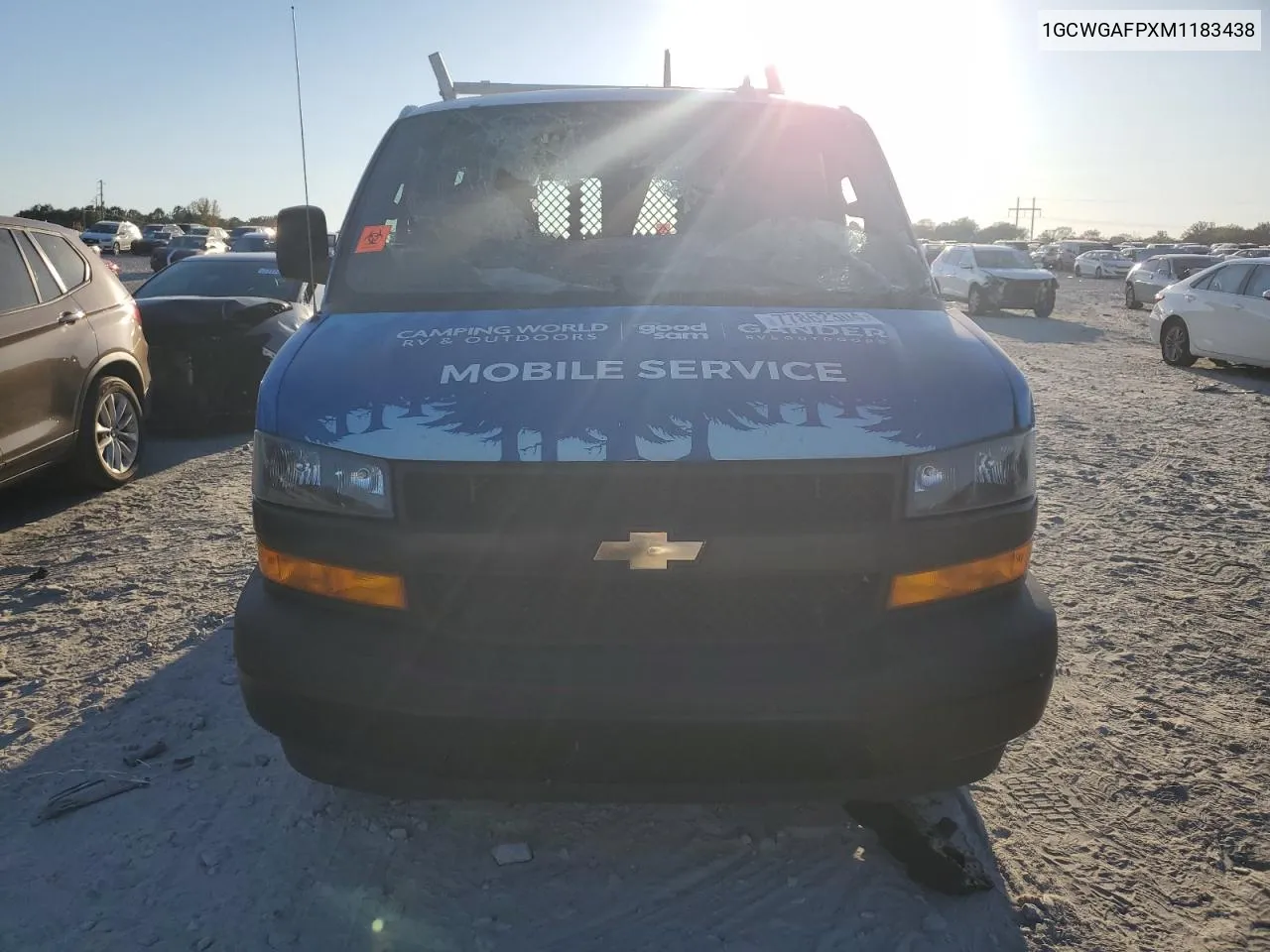 2021 Chevrolet Express G2500 VIN: 1GCWGAFPXM1183438 Lot: 77862304