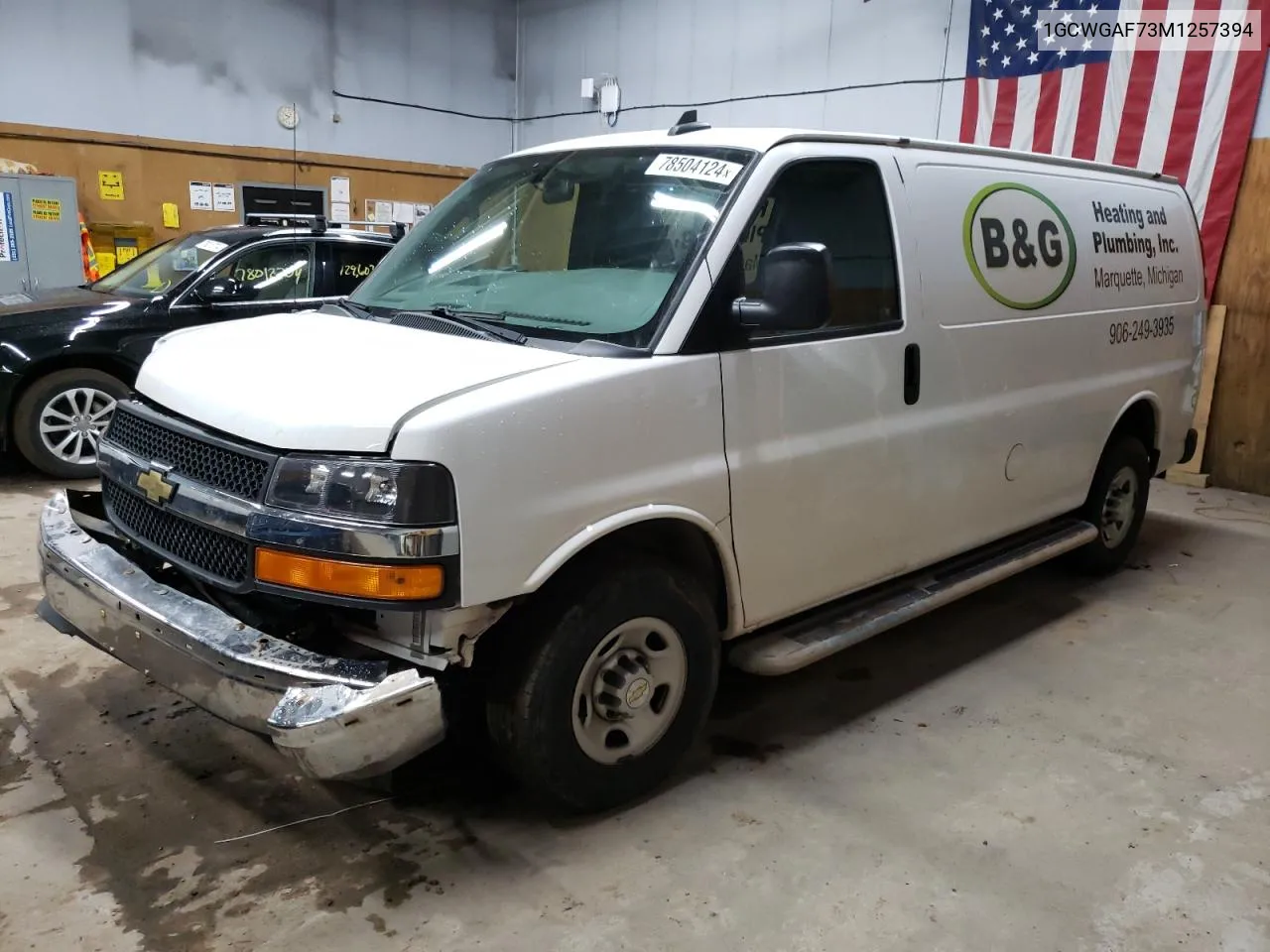 2021 Chevrolet Express G2500 VIN: 1GCWGAF73M1257394 Lot: 78504124