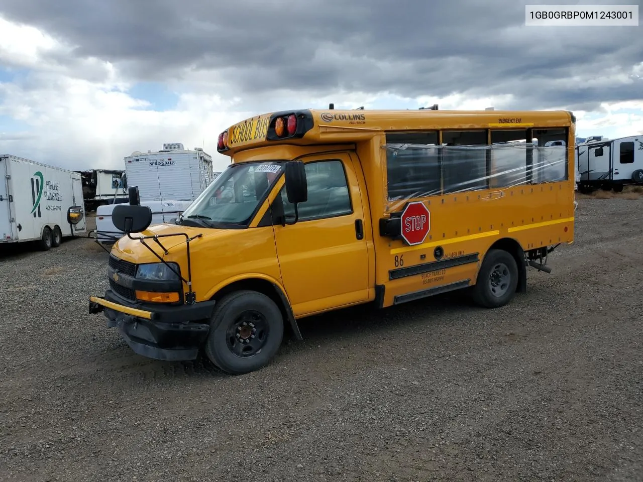 2021 Chevrolet Express G3500 VIN: 1GB0GRBP0M1243001 Lot: 80157724