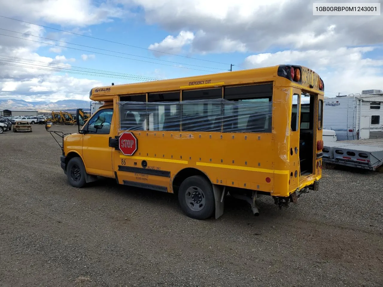 2021 Chevrolet Express G3500 VIN: 1GB0GRBP0M1243001 Lot: 80157724