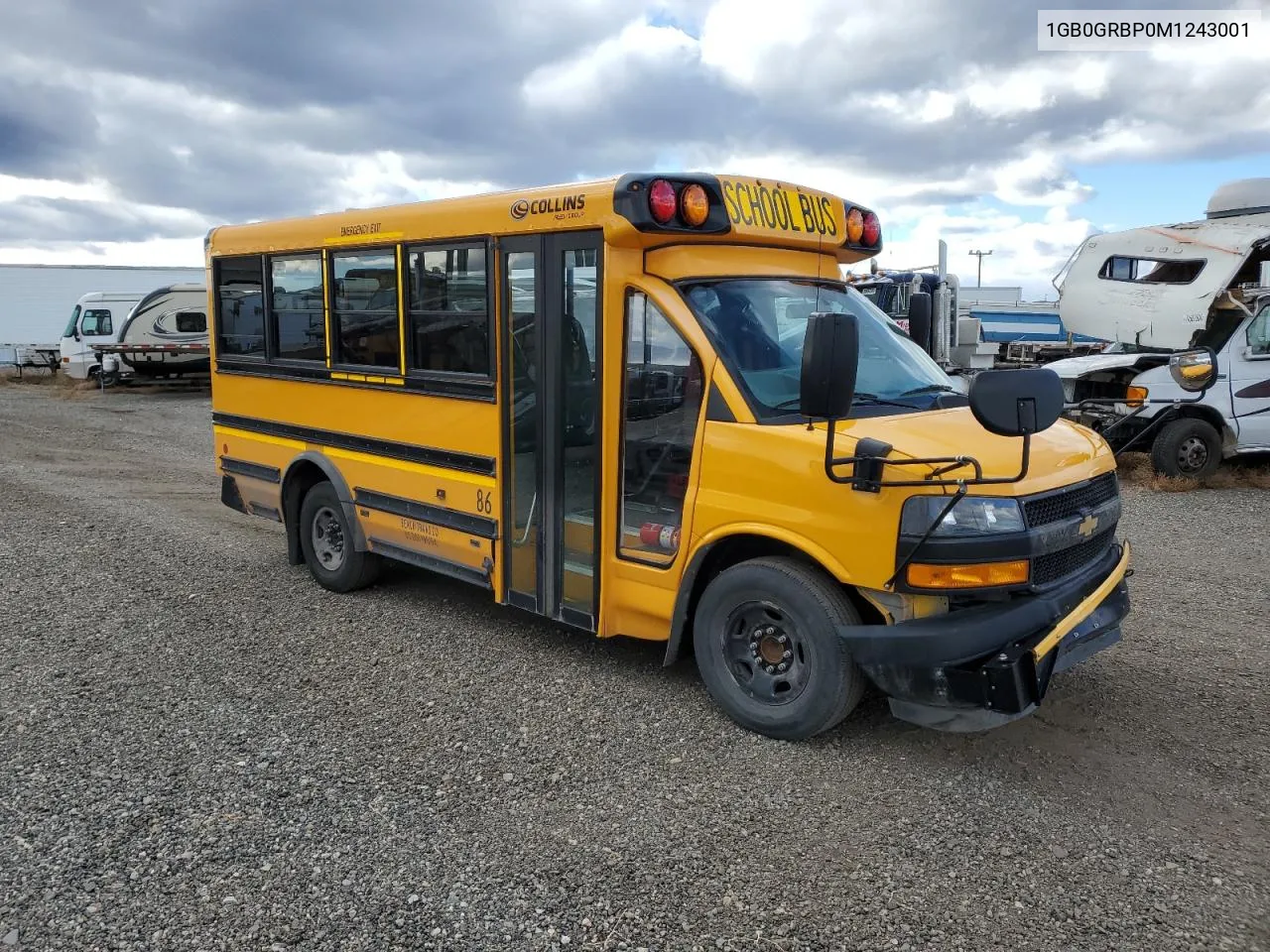 2021 Chevrolet Express G3500 VIN: 1GB0GRBP0M1243001 Lot: 80157724