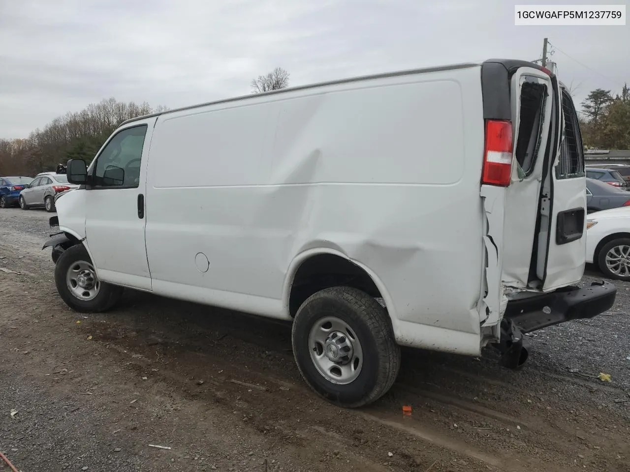 2021 Chevrolet Express G2500 VIN: 1GCWGAFP5M1237759 Lot: 80513994