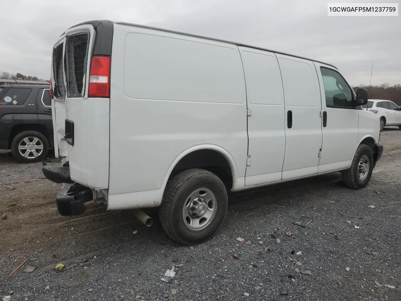 2021 Chevrolet Express G2500 VIN: 1GCWGAFP5M1237759 Lot: 80513994