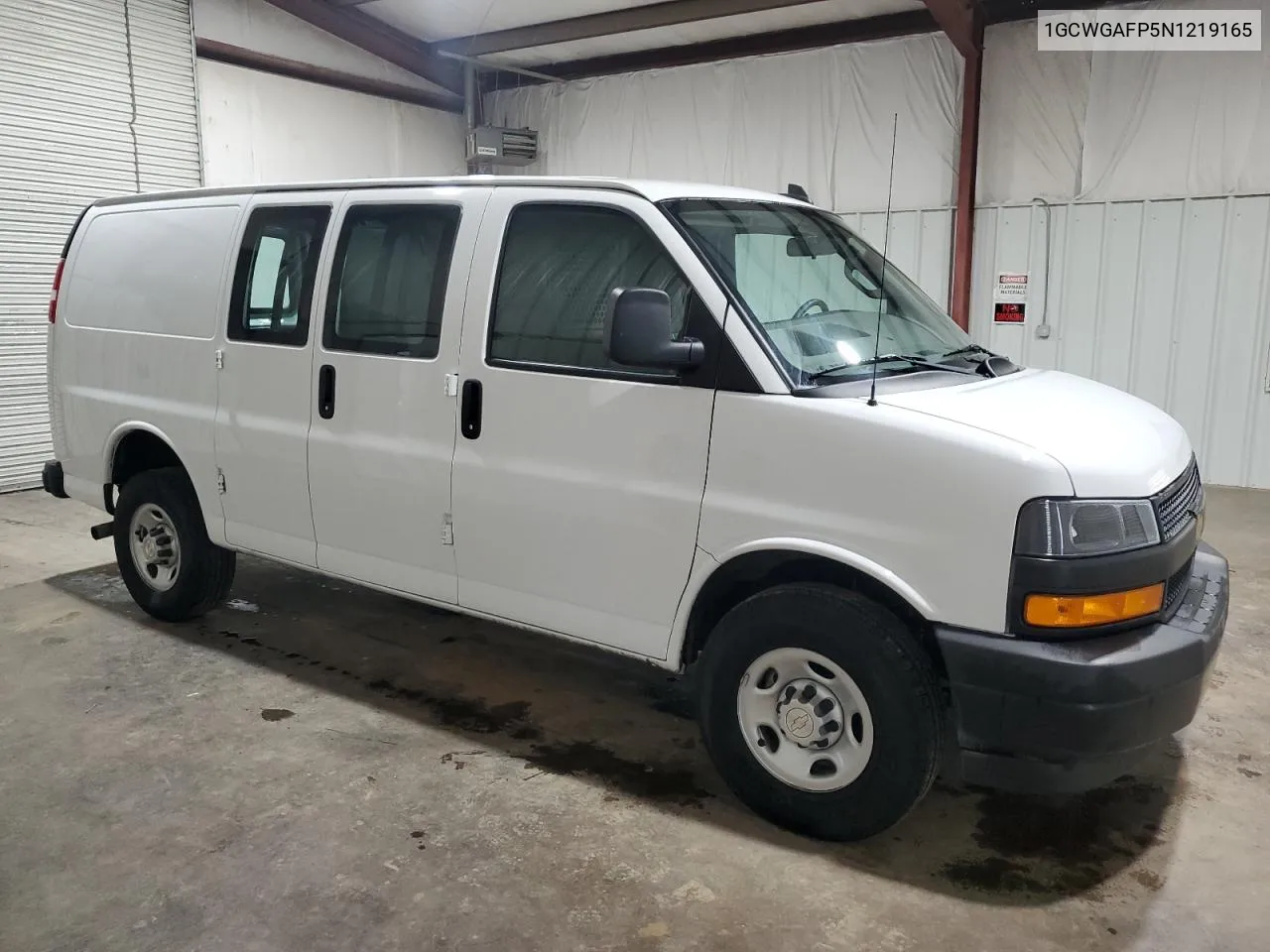 2022 Chevrolet Express G2500 VIN: 1GCWGAFP5N1219165 Lot: 61124284