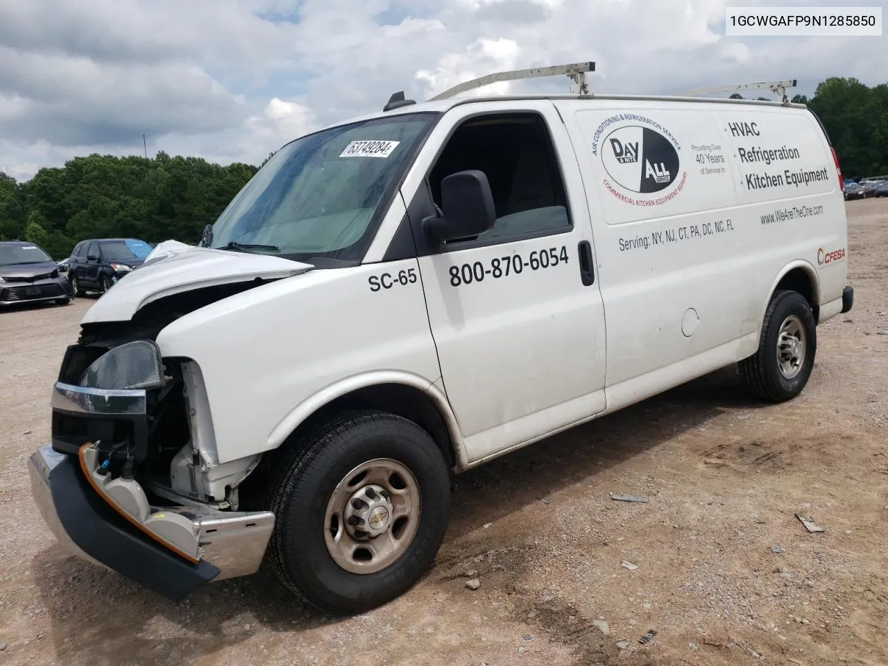 2022 Chevrolet Express G2500 VIN: 1GCWGAFP9N1285850 Lot: 63749284