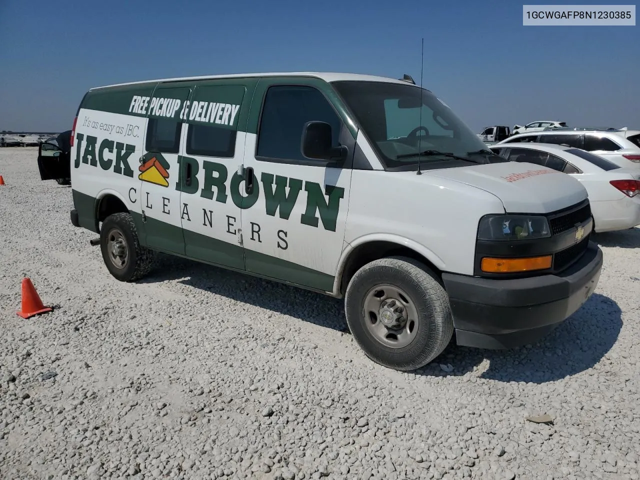 2022 Chevrolet Express G2500 VIN: 1GCWGAFP8N1230385 Lot: 69799204