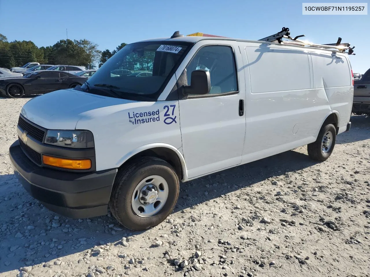 1GCWGBF71N1195257 2022 Chevrolet Express G2500