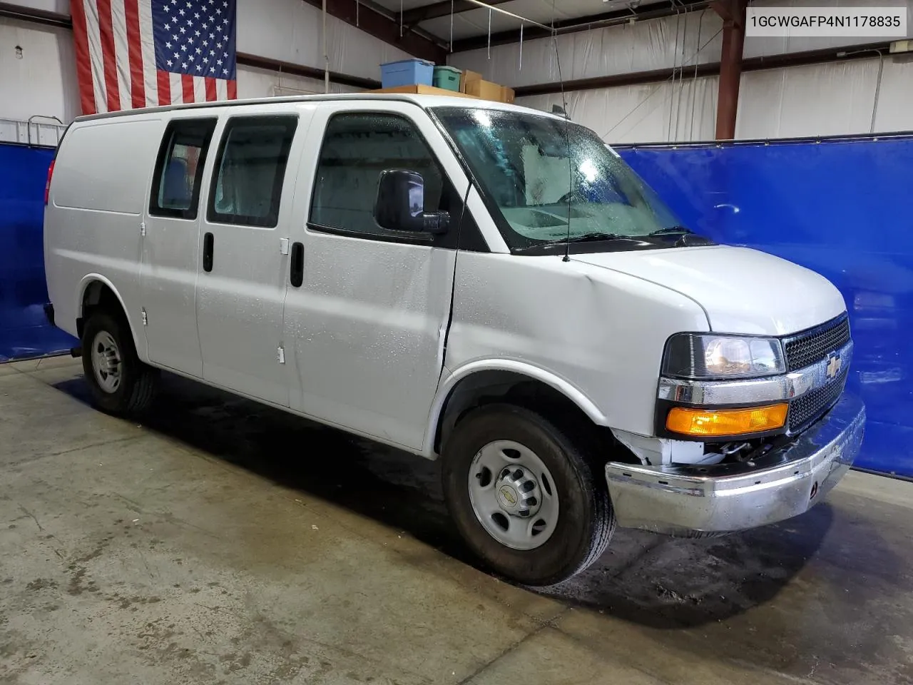 2022 Chevrolet Express G2500 VIN: 1GCWGAFP4N1178835 Lot: 70829334