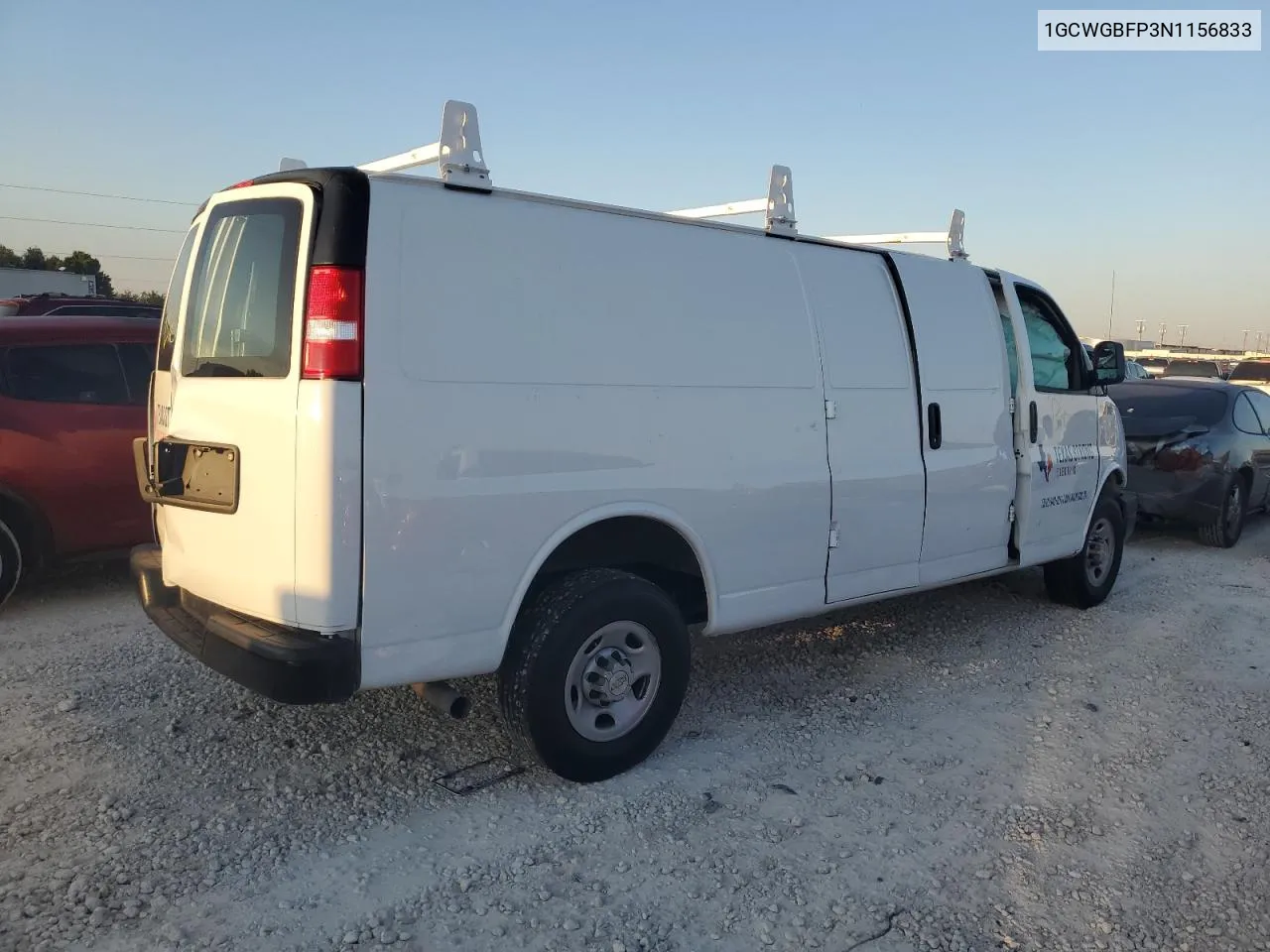 2022 Chevrolet Express G2500 VIN: 1GCWGBFP3N1156833 Lot: 72394904