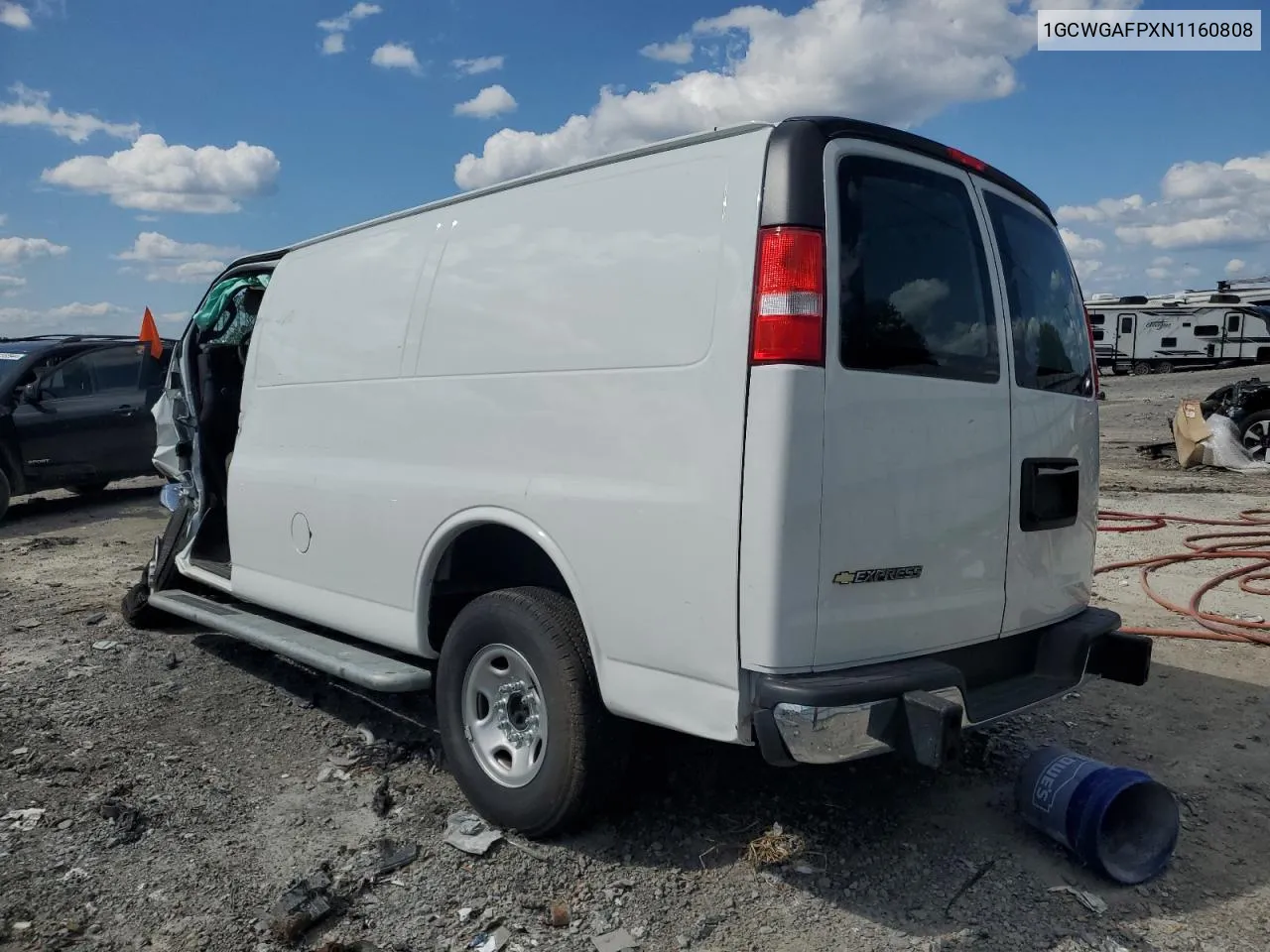 2022 Chevrolet Express G2500 VIN: 1GCWGAFPXN1160808 Lot: 74616164