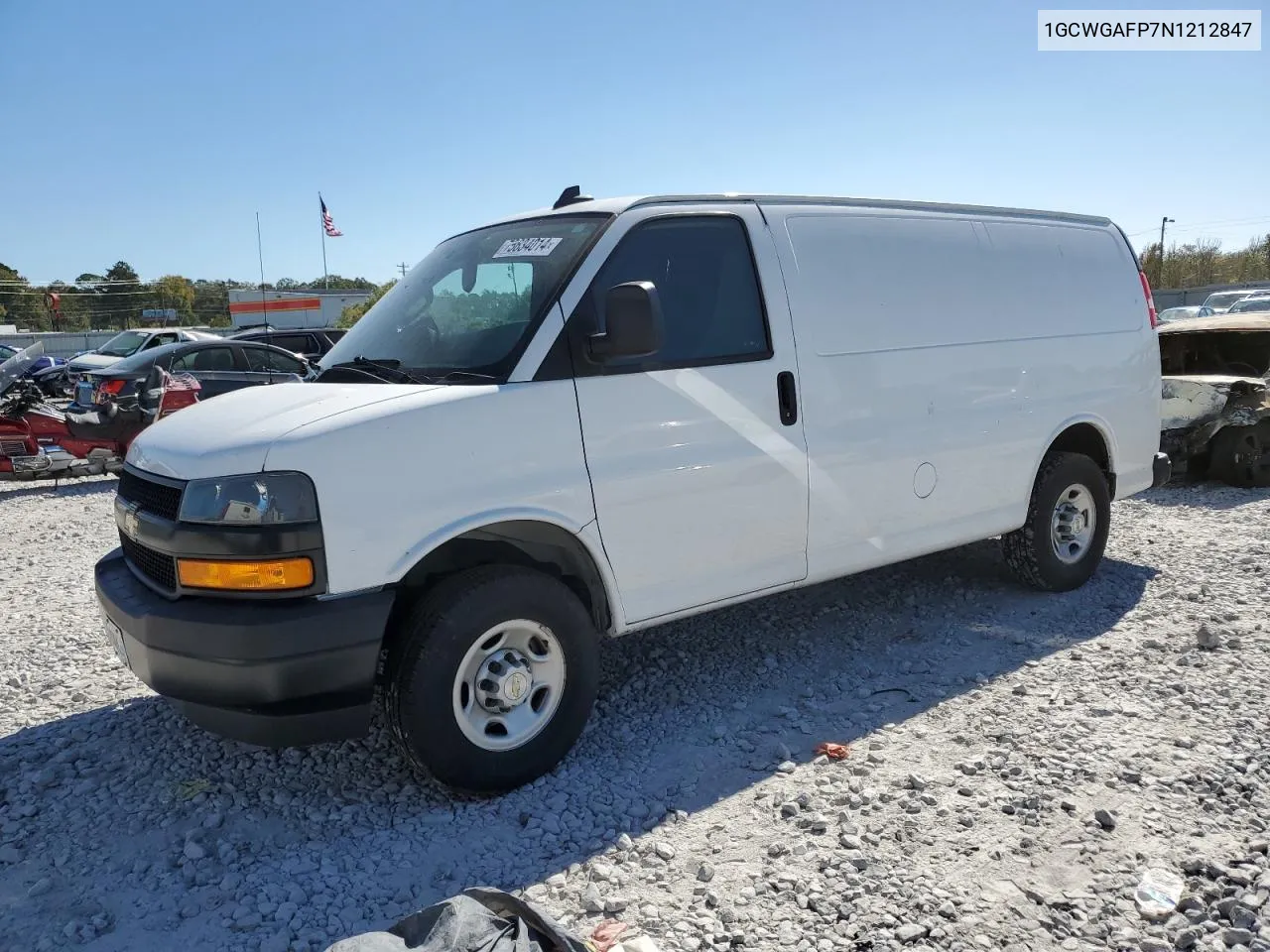 2022 Chevrolet Express G2500 VIN: 1GCWGAFP7N1212847 Lot: 75634014