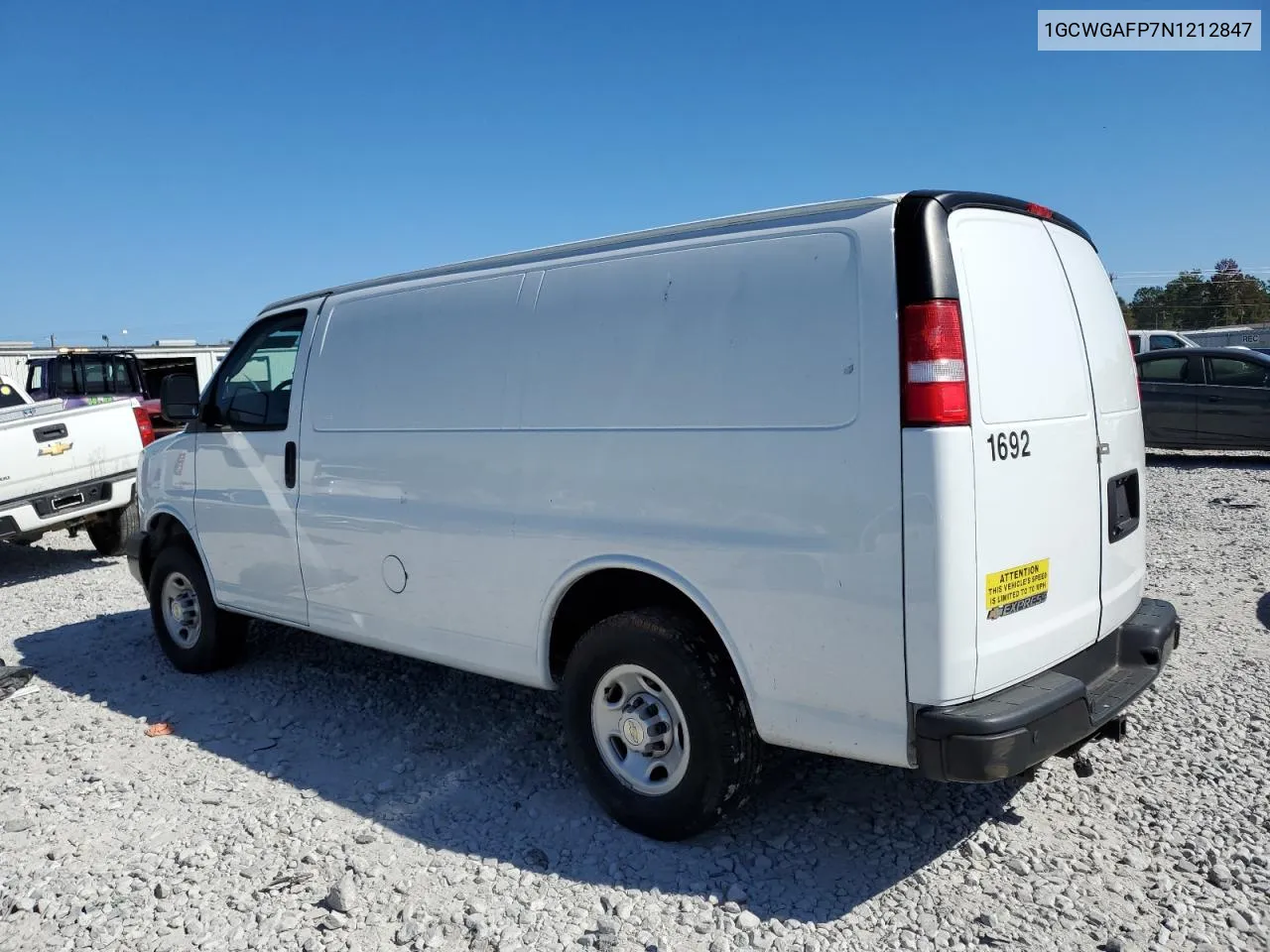 2022 Chevrolet Express G2500 VIN: 1GCWGAFP7N1212847 Lot: 75634014