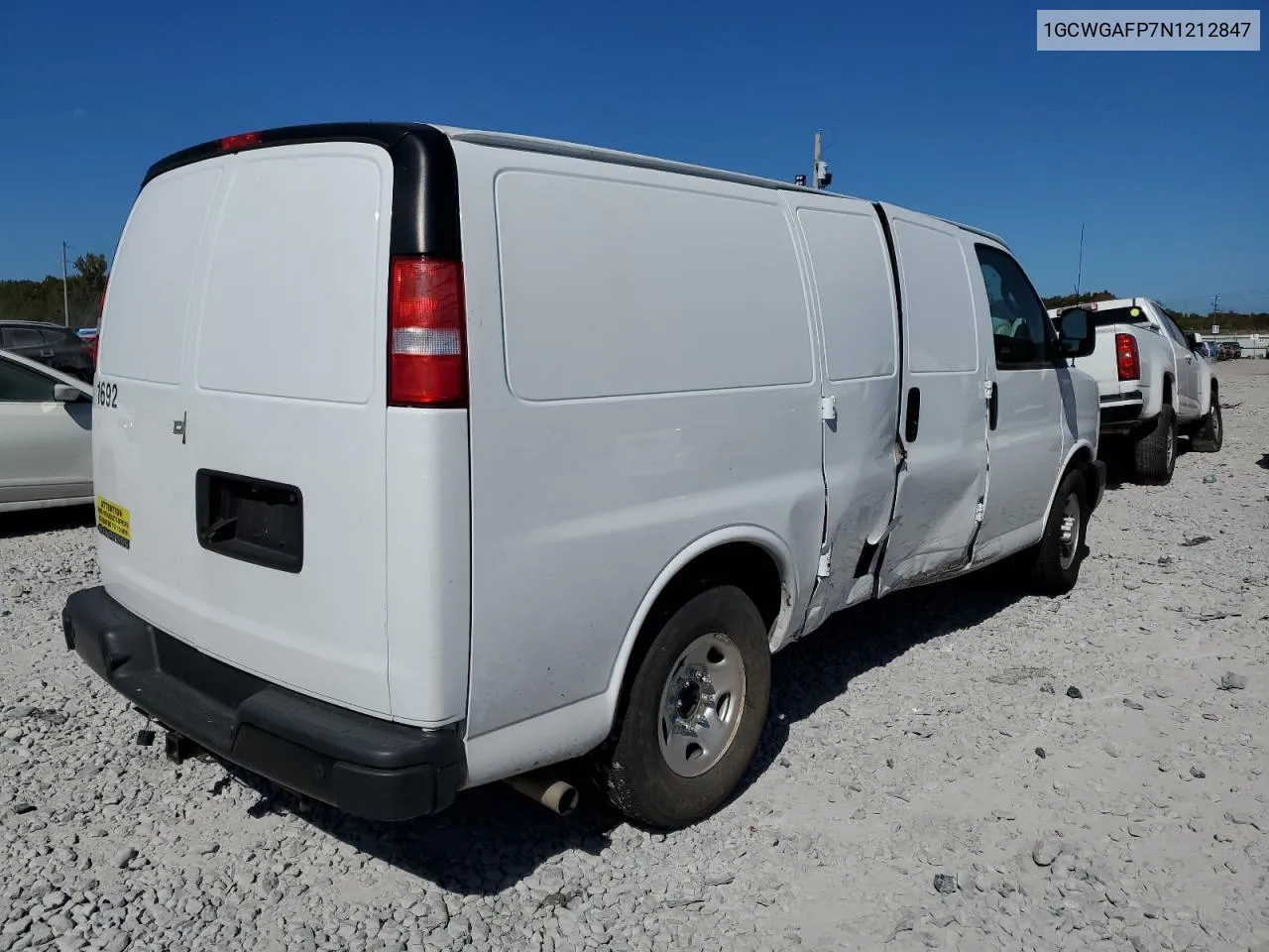 2022 Chevrolet Express G2500 VIN: 1GCWGAFP7N1212847 Lot: 75634014