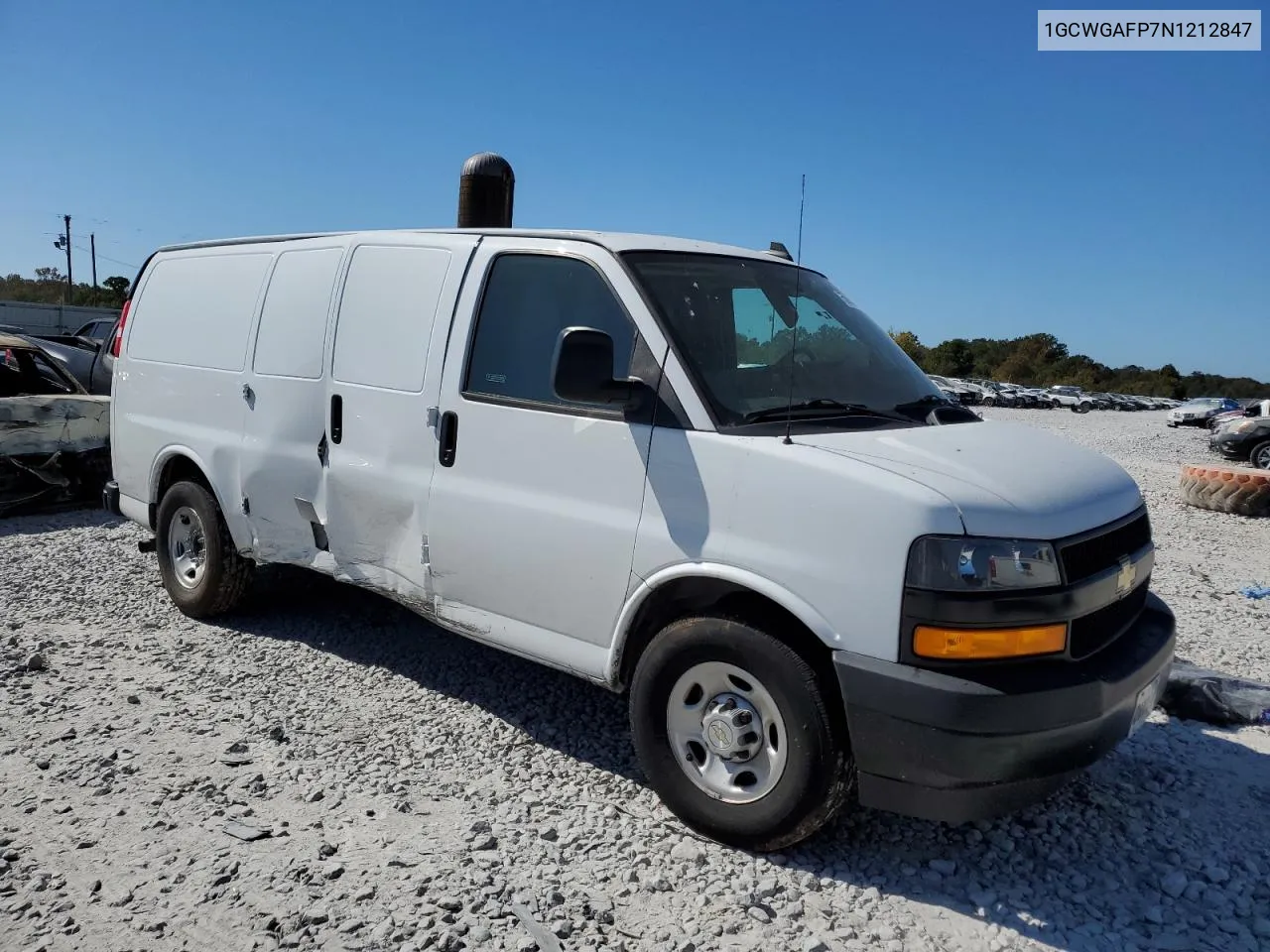 2022 Chevrolet Express G2500 VIN: 1GCWGAFP7N1212847 Lot: 75634014