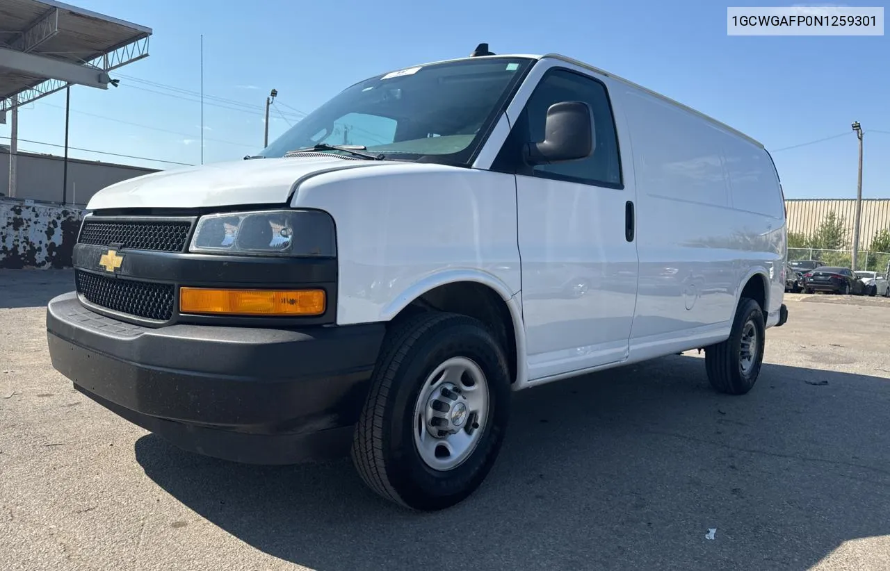 2022 Chevrolet Express G2500 VIN: 1GCWGAFP0N1259301 Lot: 75667814