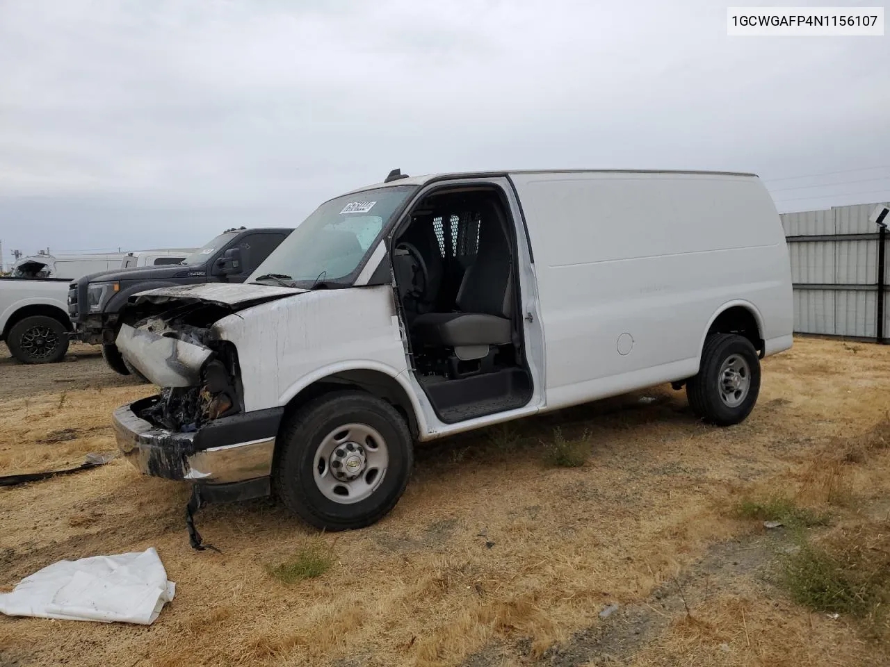 2022 Chevrolet Express G2500 VIN: 1GCWGAFP4N1156107 Lot: 75761444