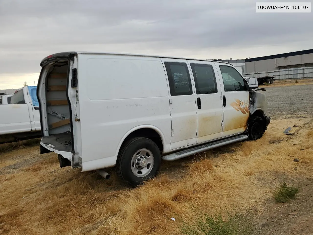 2022 Chevrolet Express G2500 VIN: 1GCWGAFP4N1156107 Lot: 75761444