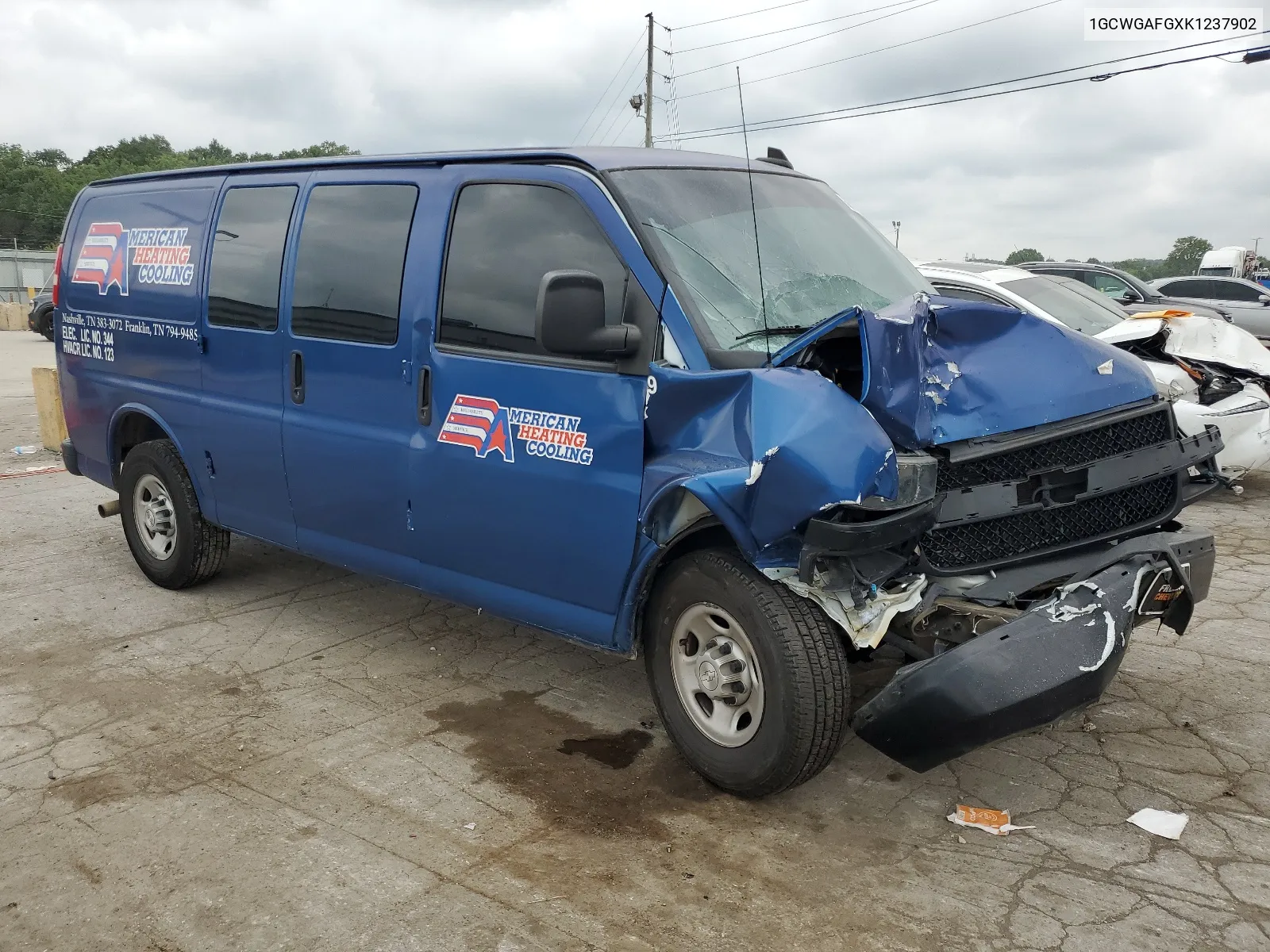 2019 Chevrolet Express G2500 VIN: 1GCWGAFGXK1237902 Lot: 63611314