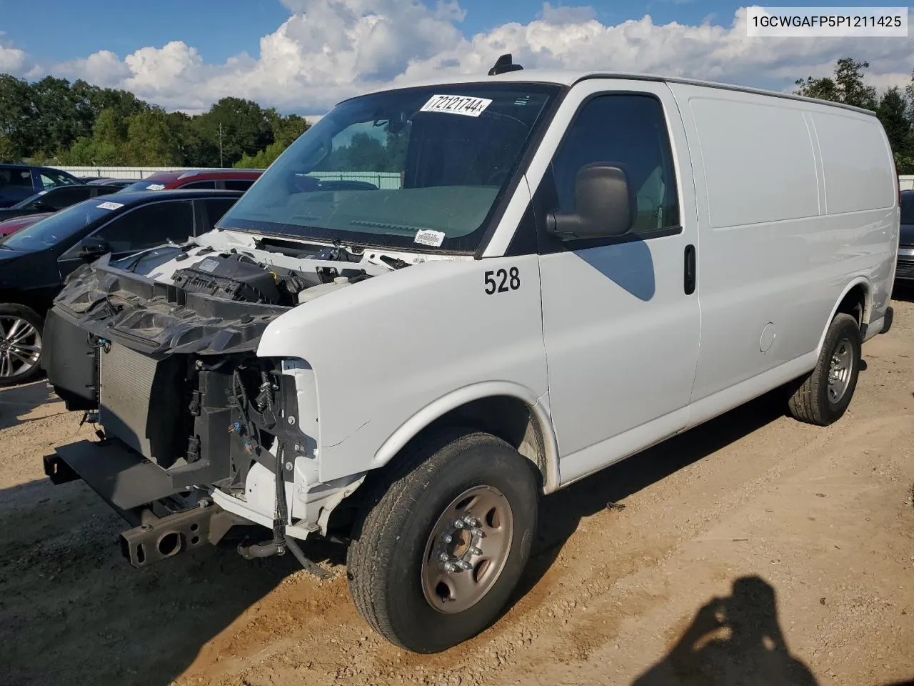 2023 Chevrolet Express G2500 VIN: 1GCWGAFP5P1211425 Lot: 72121744