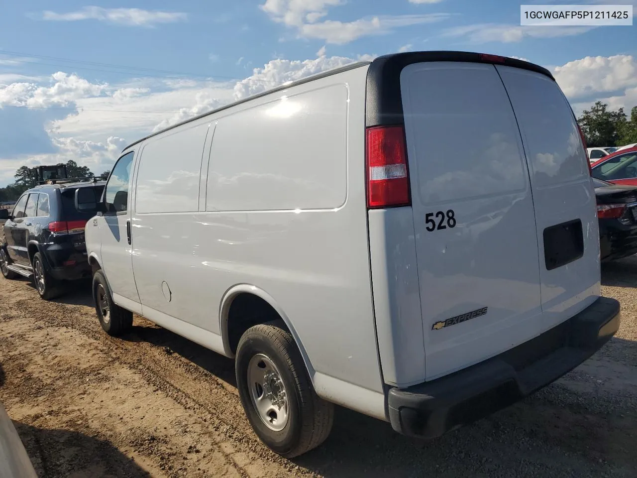 2023 Chevrolet Express G2500 VIN: 1GCWGAFP5P1211425 Lot: 72121744