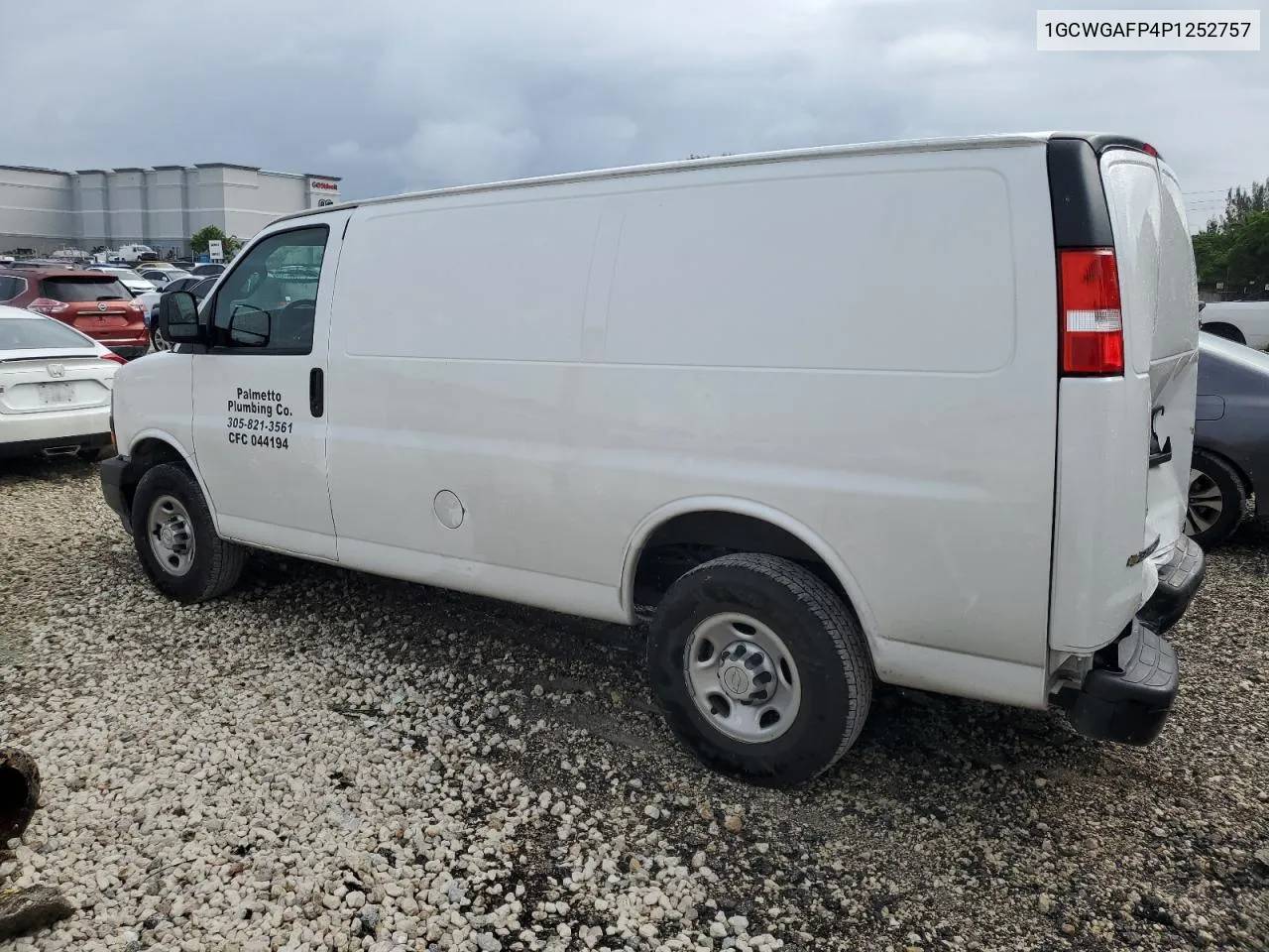 2023 Chevrolet Express G2500 VIN: 1GCWGAFP4P1252757 Lot: 72215744