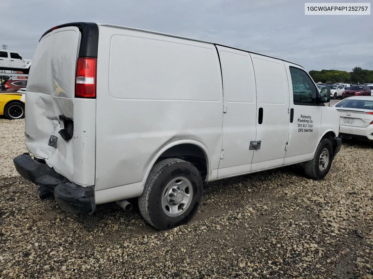 2023 Chevrolet Express G2500 VIN: 1GCWGAFP4P1252757 Lot: 72215744