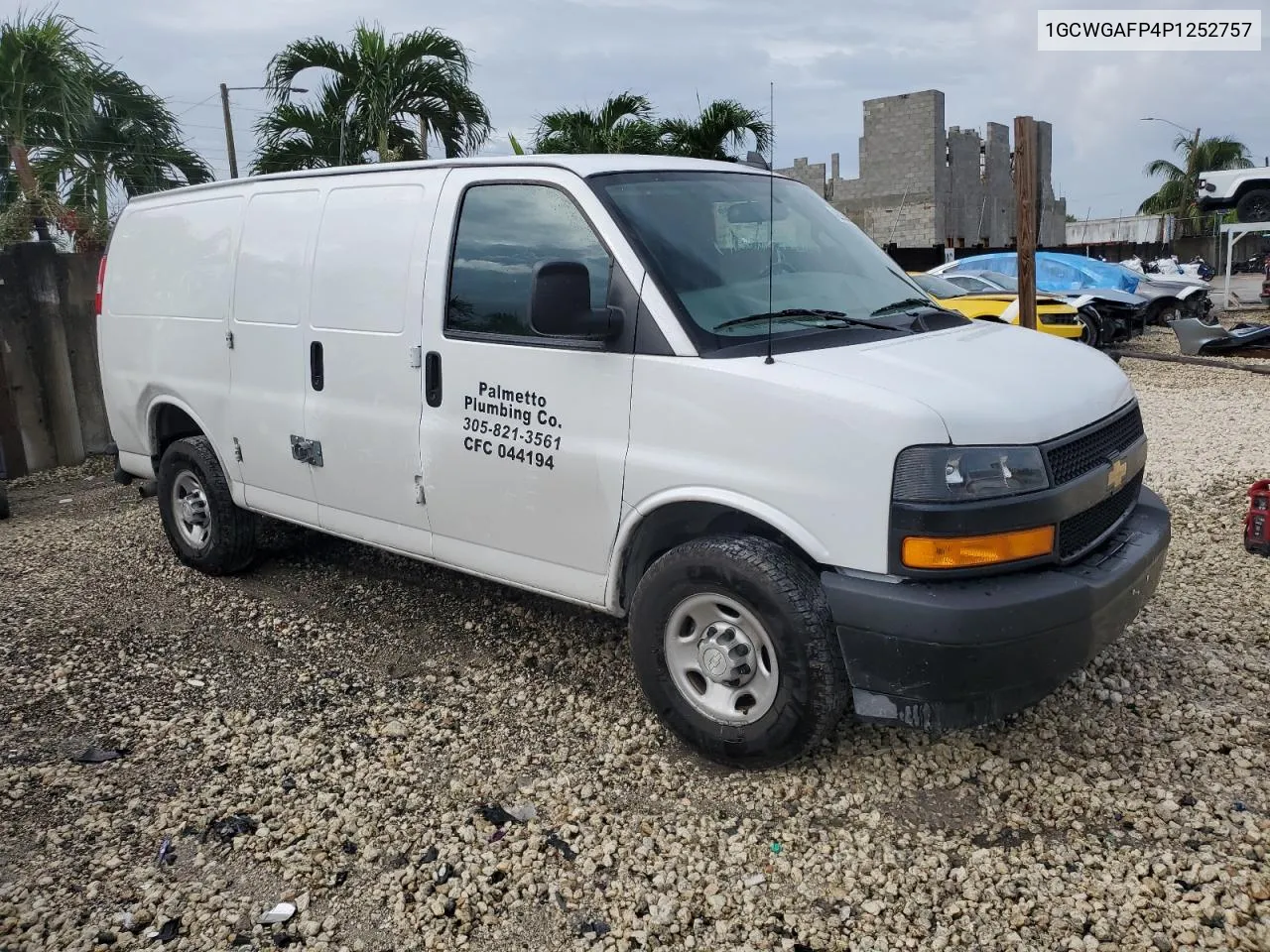 2023 Chevrolet Express G2500 VIN: 1GCWGAFP4P1252757 Lot: 72215744