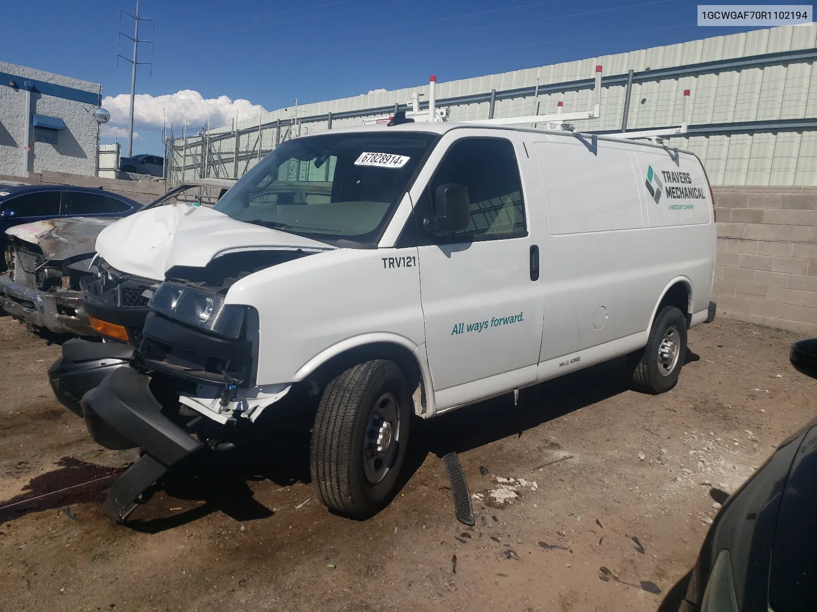 2024 Chevrolet Express G2500 VIN: 1GCWGAF70R1102194 Lot: 67828914