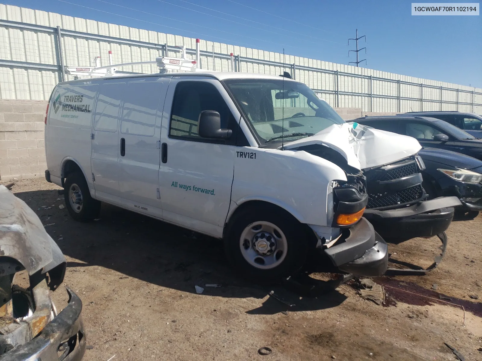 2024 Chevrolet Express G2500 VIN: 1GCWGAF70R1102194 Lot: 67828914