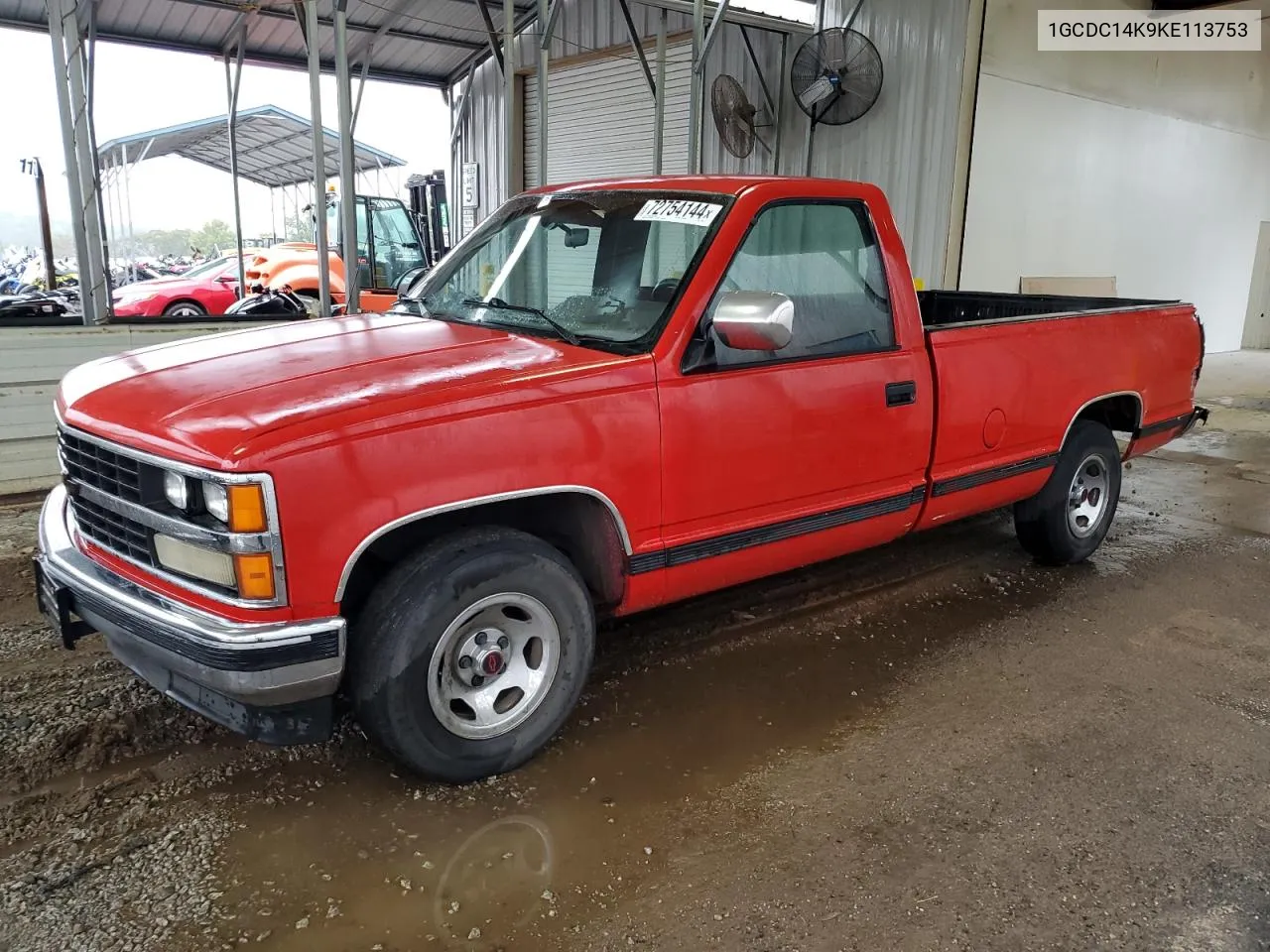 1989 Chevrolet Gmt-400 C1500 VIN: 1GCDC14K9KE113753 Lot: 72754144