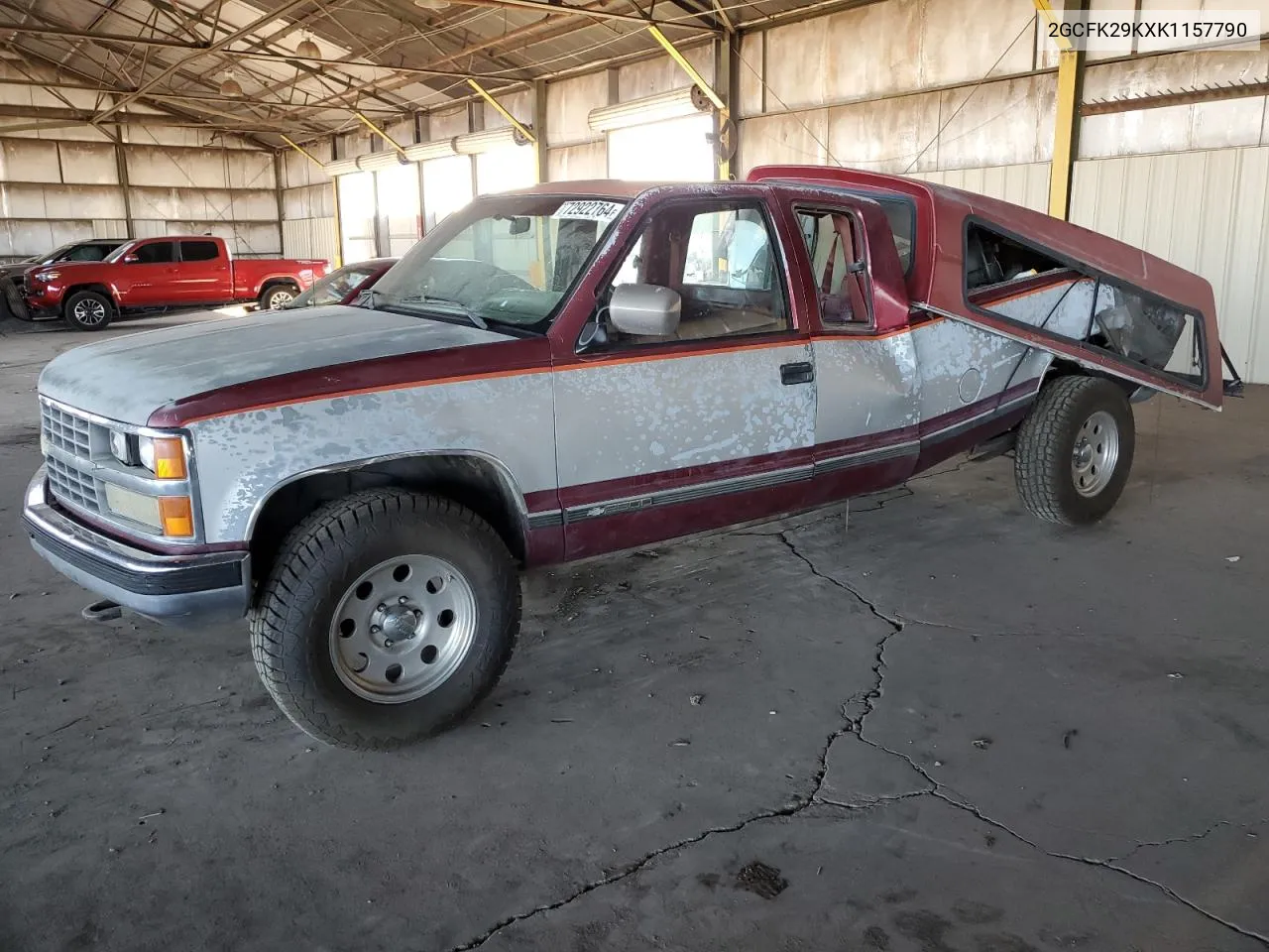 1989 Chevrolet Gmt-400 K2500 VIN: 2GCFK29KXK1157790 Lot: 72922764