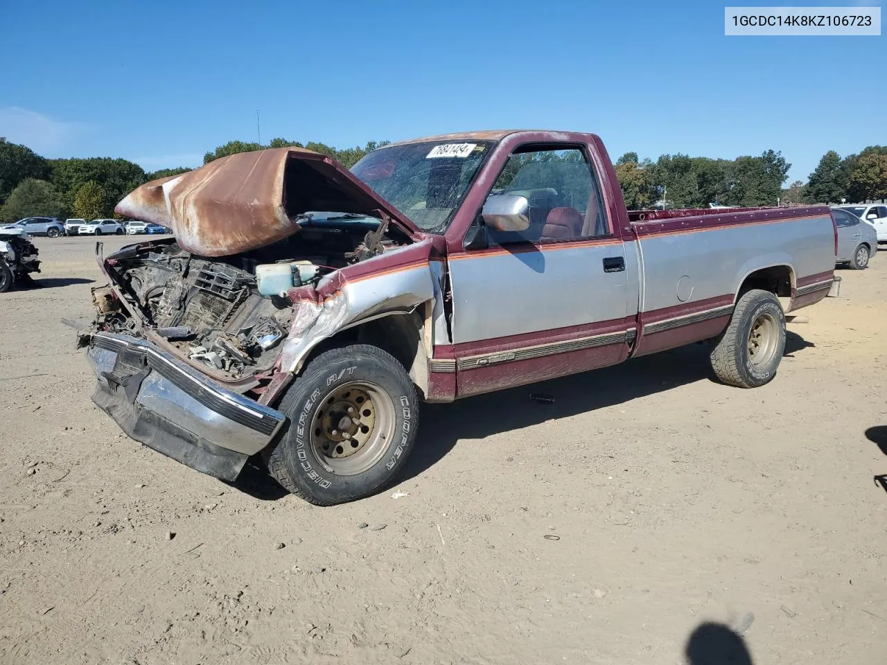 1989 Chevrolet Gmt-400 C1500 VIN: 1GCDC14K8KZ106723 Lot: 76841484