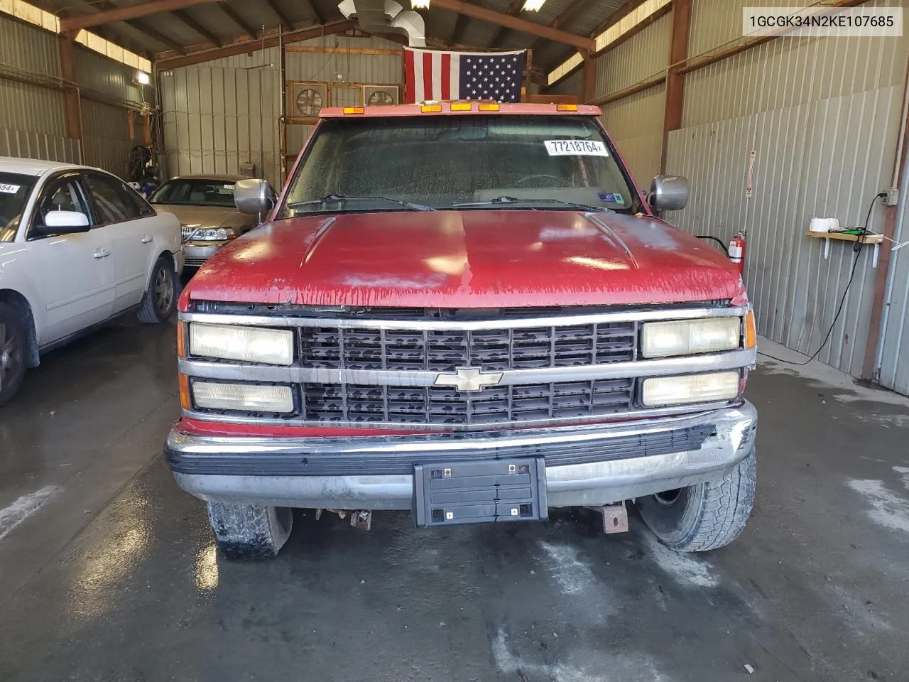 1989 Chevrolet Gmt-400 K3500 VIN: 1GCGK34N2KE107685 Lot: 77218764