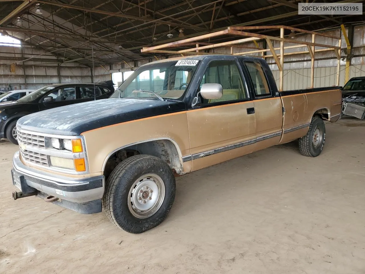 1989 Chevrolet Gmt-400 K1500 VIN: 2GCEK19K7K1152195 Lot: 81324634