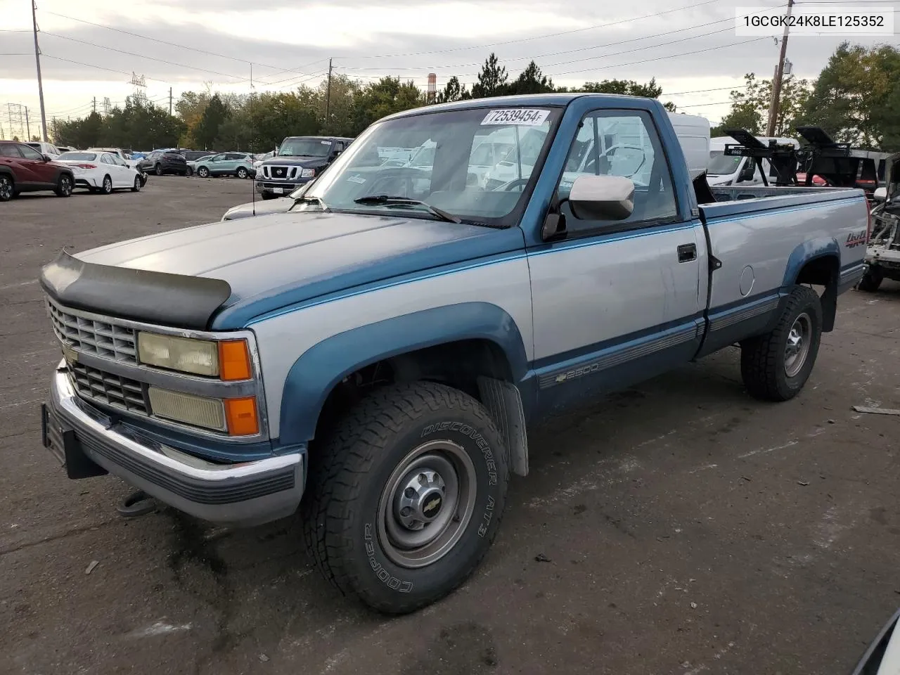 1990 Chevrolet Gmt-400 K2500 VIN: 1GCGK24K8LE125352 Lot: 72539454