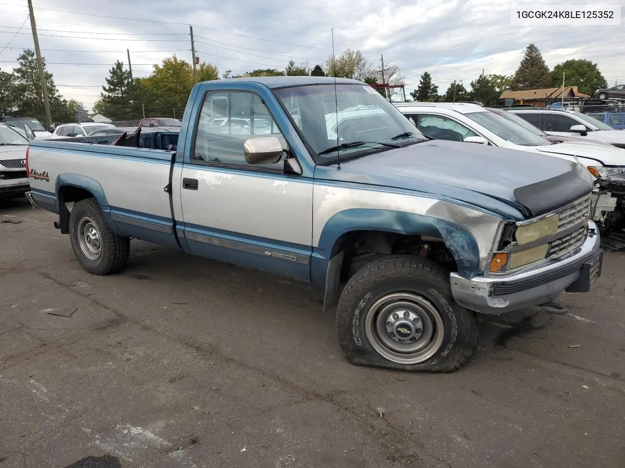 1990 Chevrolet Gmt-400 K2500 VIN: 1GCGK24K8LE125352 Lot: 72539454