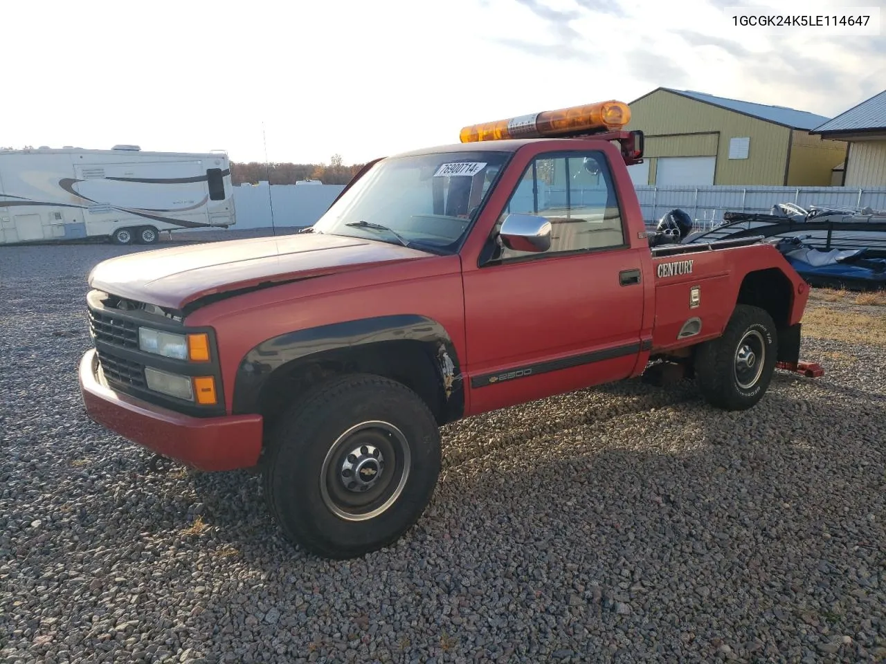 1990 Chevrolet Gmt-400 K2500 VIN: 1GCGK24K5LE114647 Lot: 76900714