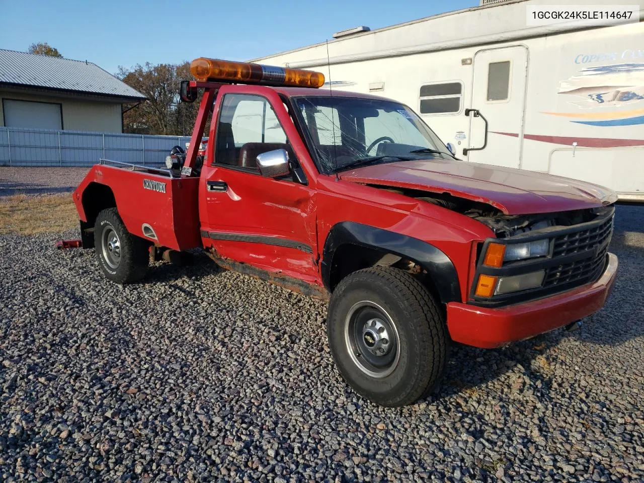 1990 Chevrolet Gmt-400 K2500 VIN: 1GCGK24K5LE114647 Lot: 76900714