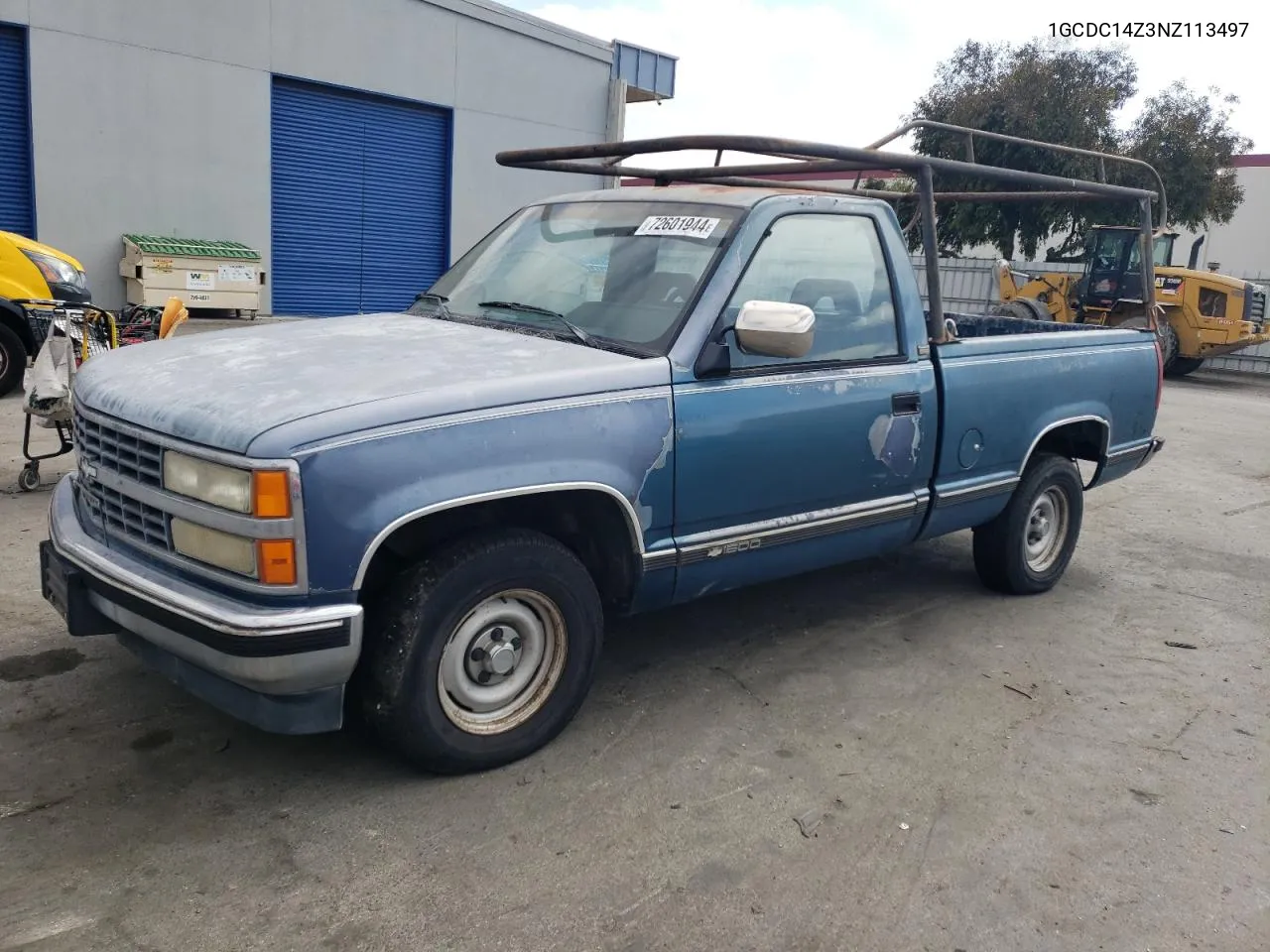 1992 Chevrolet Gmt-400 C1500 VIN: 1GCDC14Z3NZ113497 Lot: 72601944