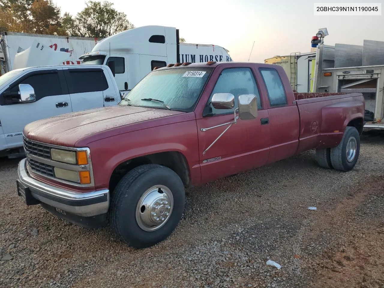 1992 Chevrolet Gmt-400 C3500 VIN: 2GBHC39N1N1190045 Lot: 78150314