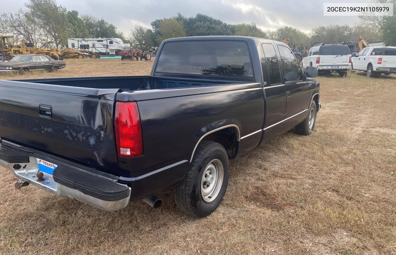 1992 Chevrolet Gmt-400 C1500 VIN: 2GCEC19K2N1105979 Lot: 79352454