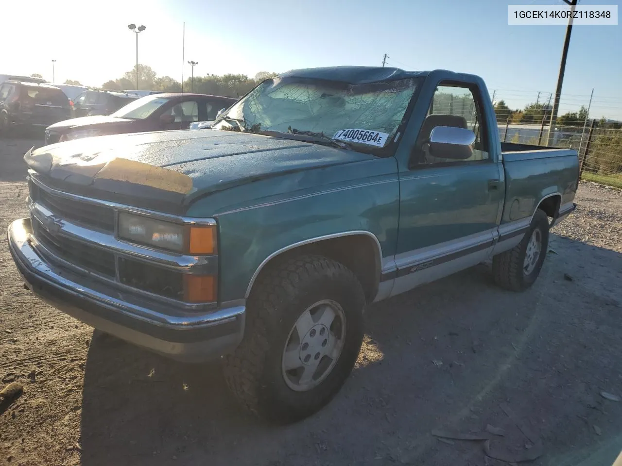 1994 Chevrolet Gmt-400 K1500 VIN: 1GCEK14K0RZ118348 Lot: 74005664