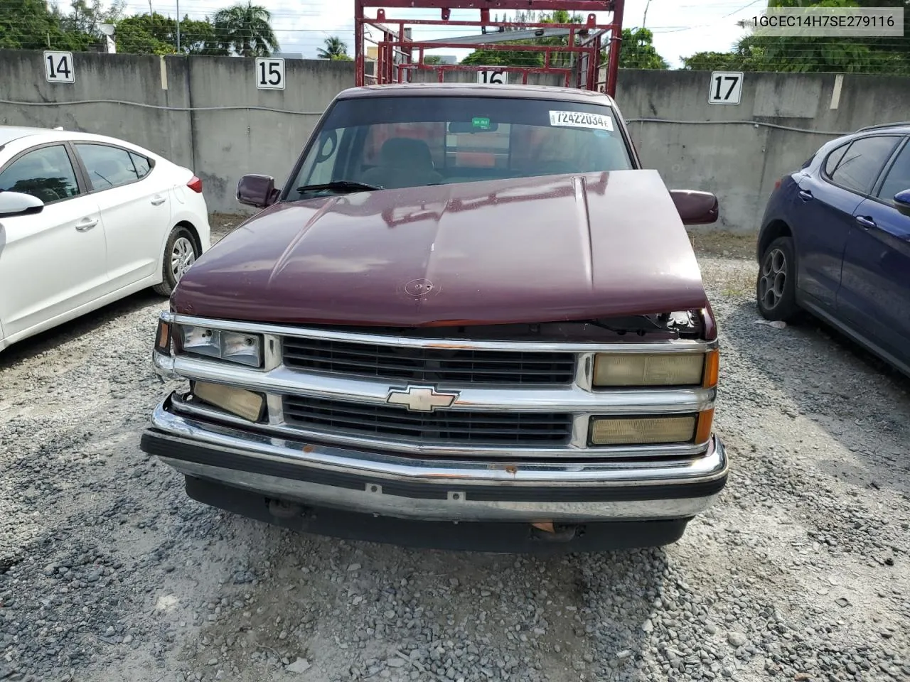 1995 Chevrolet Gmt-400 C1500 VIN: 1GCEC14H7SE279116 Lot: 72422034