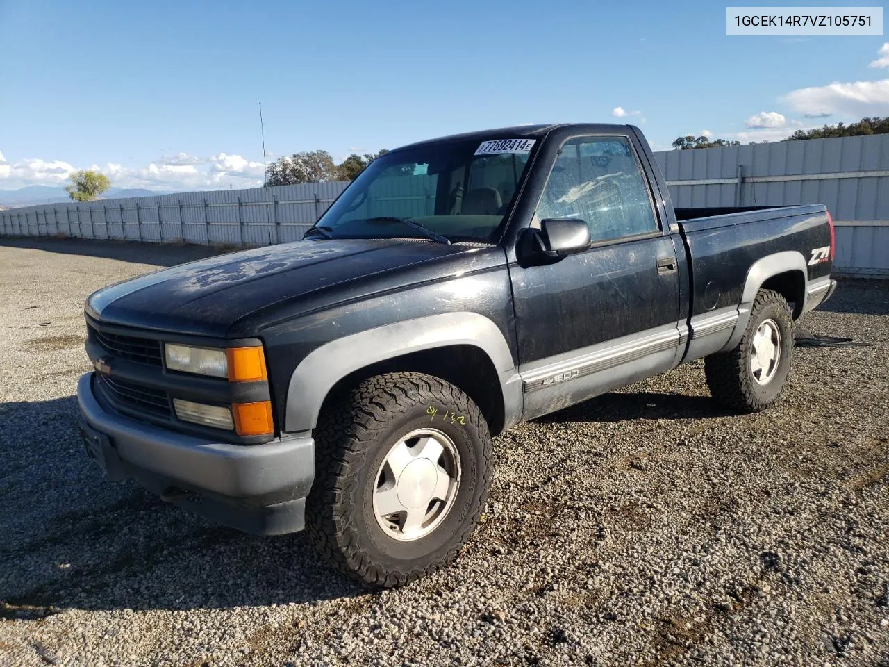 1997 Chevrolet Gmt-400 K1500 VIN: 1GCEK14R7VZ105751 Lot: 77592414