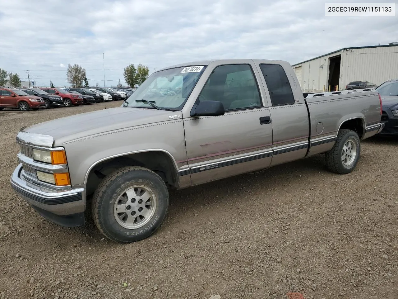 1998 Chevrolet Gmt-400 C1500 VIN: 2GCEC19R6W1151135 Lot: 70276274