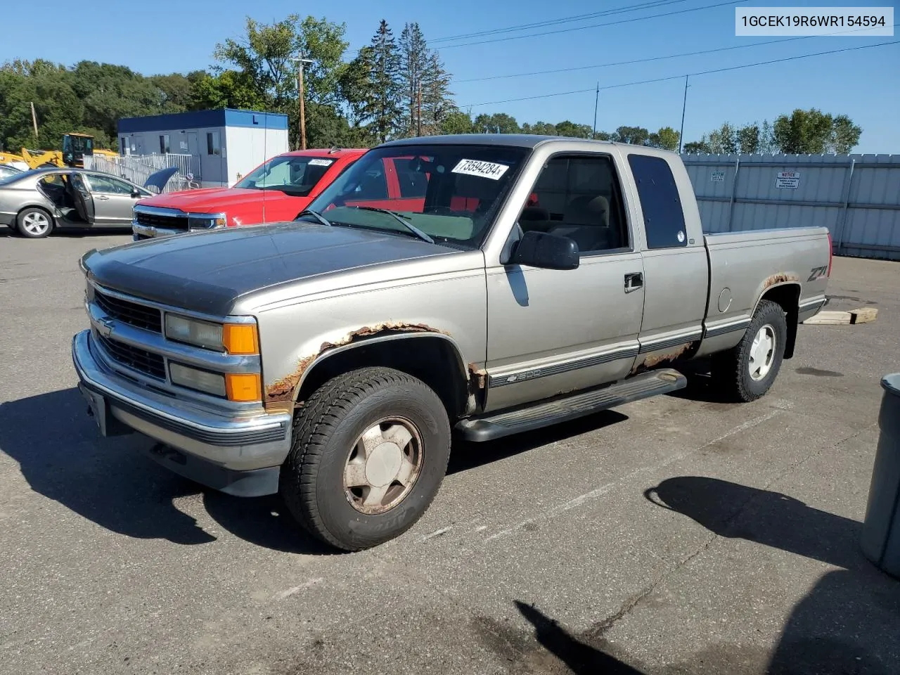 1998 Chevrolet Gmt-400 K1500 VIN: 1GCEK19R6WR154594 Lot: 73594284