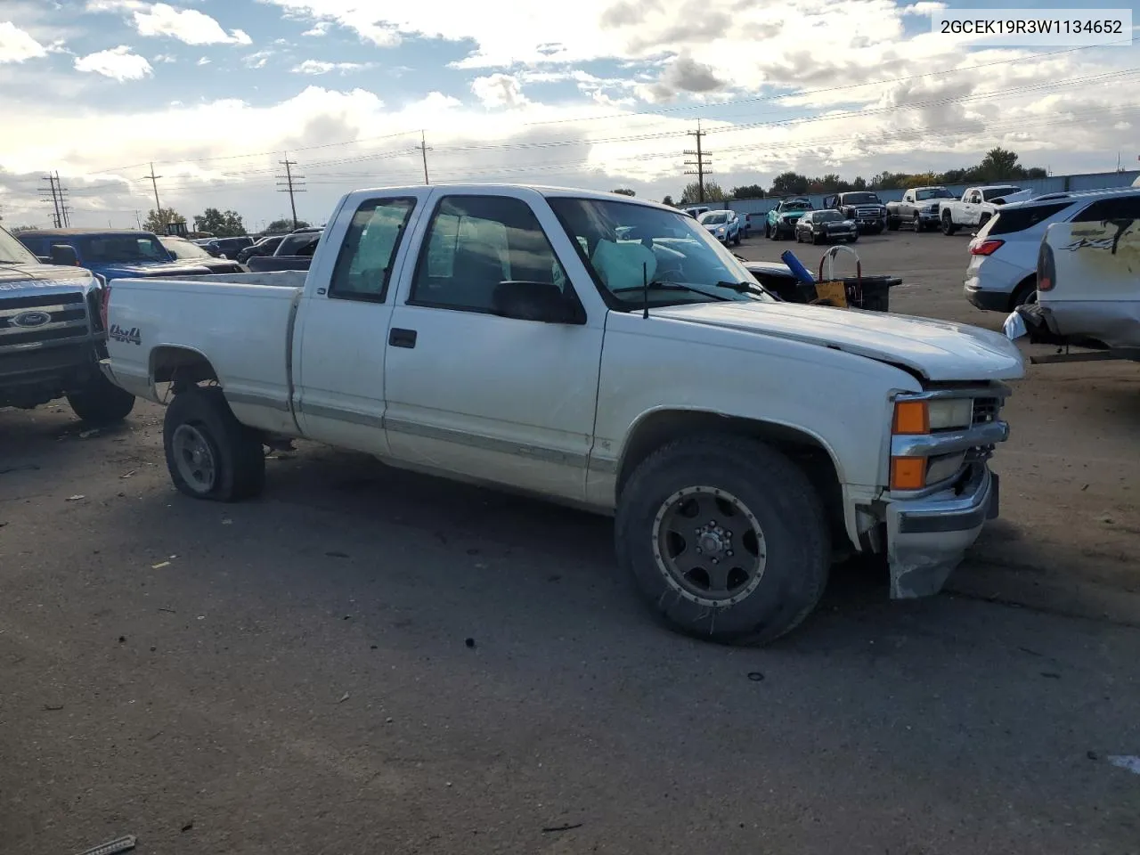 1998 Chevrolet Gmt-400 K1500 VIN: 2GCEK19R3W1134652 Lot: 74503594