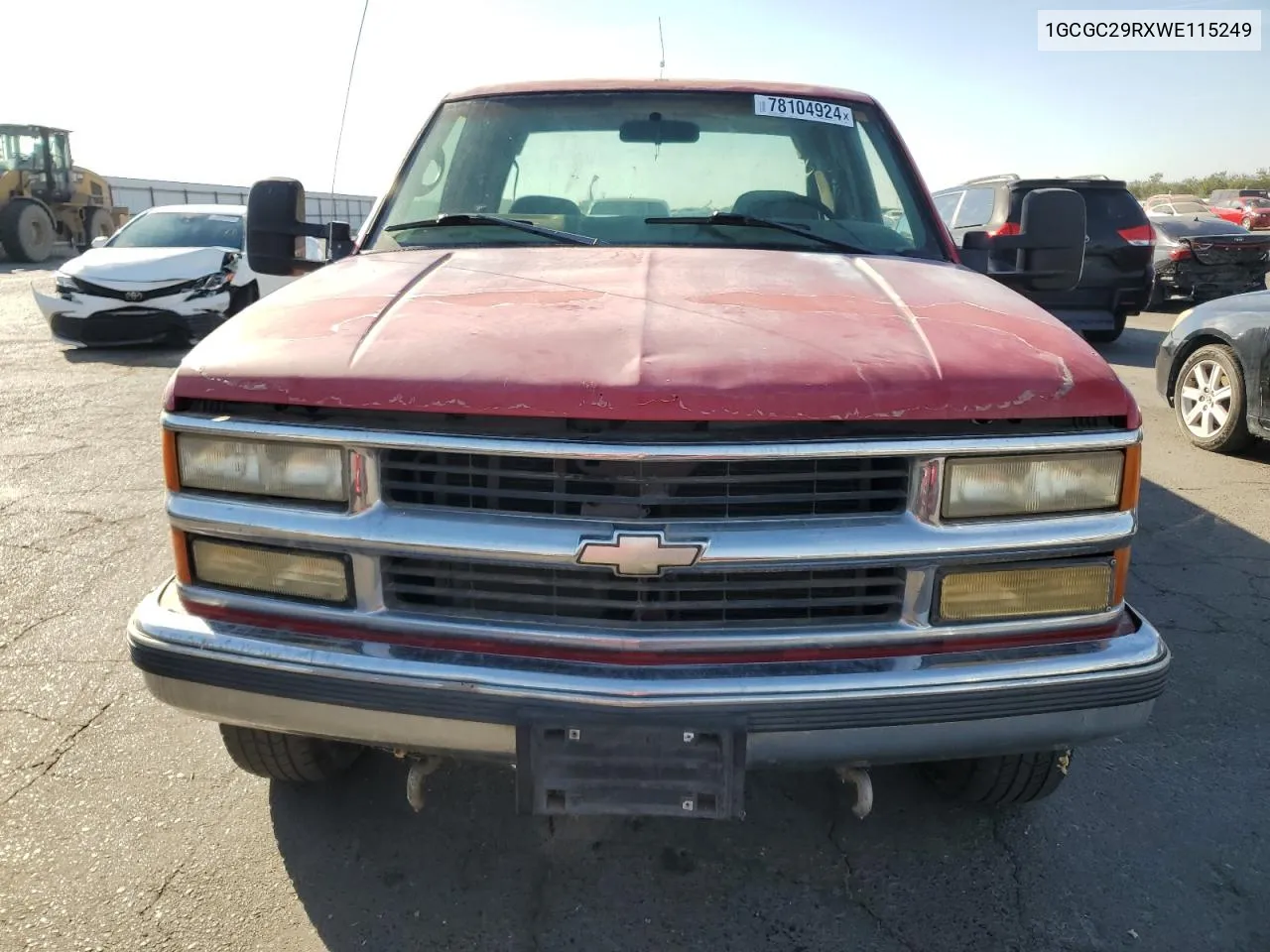 1998 Chevrolet Gmt-400 C2500 VIN: 1GCGC29RXWE115249 Lot: 78104924