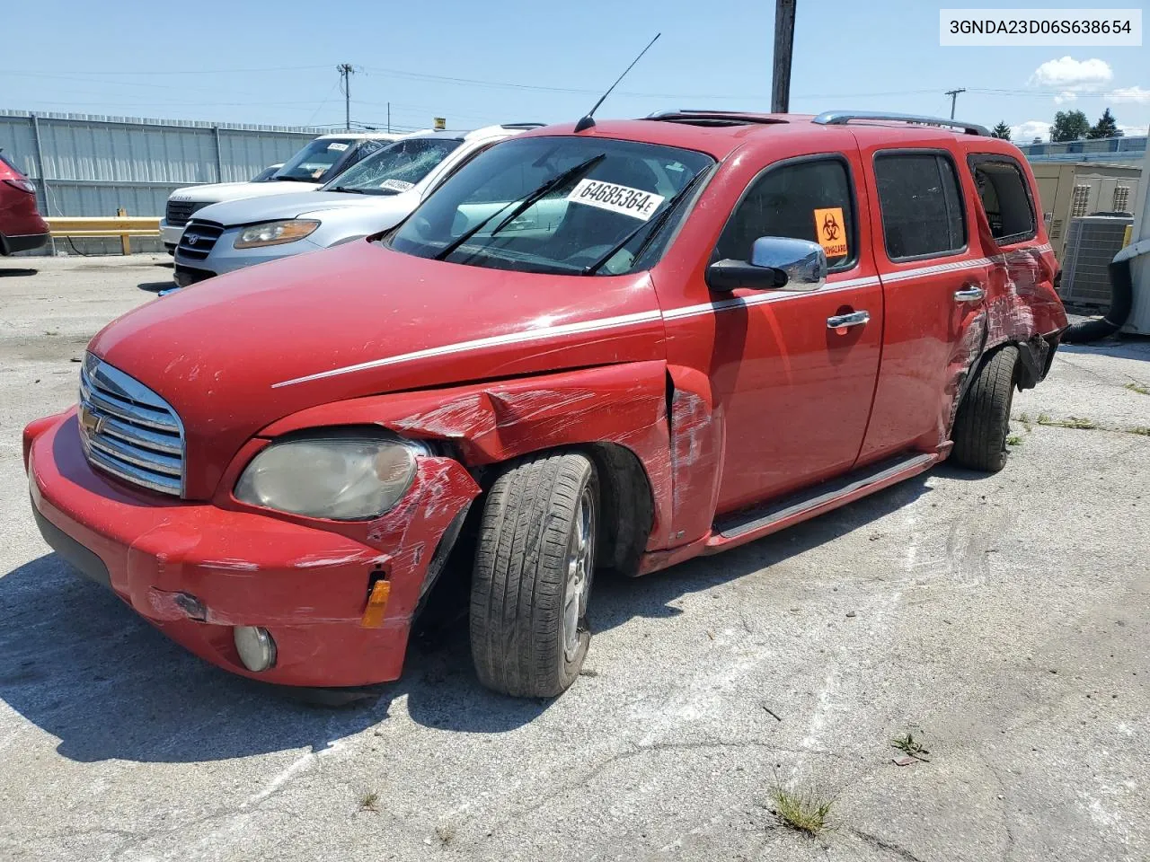 2006 Chevrolet Hhr Lt VIN: 3GNDA23D06S638654 Lot: 64685364