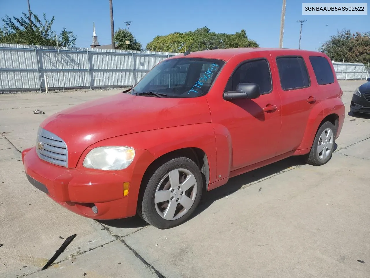 2010 Chevrolet Hhr Ls VIN: 3GNBAADB6AS502522 Lot: 77836494